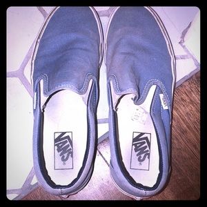 Blue slip on vans